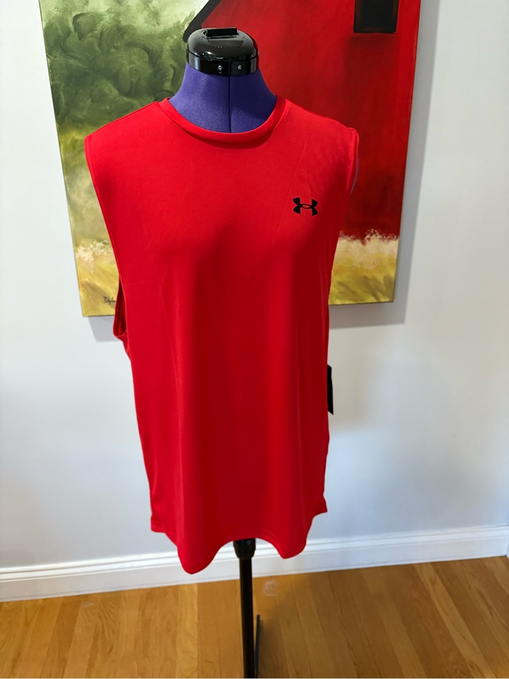 Men’s Under Armour Red Sleeveless Athletic Shirt